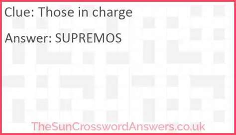 be in charge crossword|be in charge of answers.